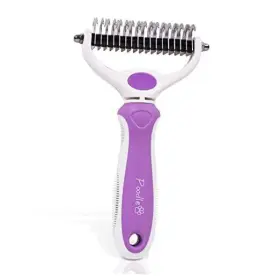851875008291 POODLE PET Dematter Shedding Comb Tool Twin Rake