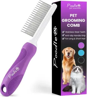 313034798790 POODLIE Poodle Pet Detangling Comb Steel Remov