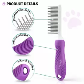 760680306105 POODLIE Poodle Pet Detangling Comb Steel #2