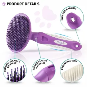 851875008147 POODLIE Round Bristle Pet Brush Cats Dog #3