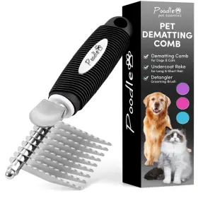 851875008406 POODLIE Poodle Dematting Fur Rake Comb Brush