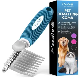 851875008413 POODLIE Poodle Pet Dematting Fur Rake Comb Brush
