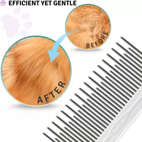 PPEC-6105 POODLIE Poodle Pet Detangling Comb Steel Remov #3