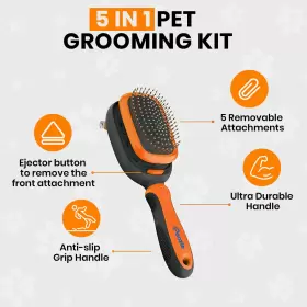 726084954359 POOZLE Dog Cat Pet Brushes Interchangeable Kit #3