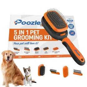 760851471489 POOZLE Dog Cat Pet Brushes Interchangeable Kit