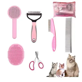 SAM890 POSAPET Cat Brush Tools Deshedding Dematting Hair Kit