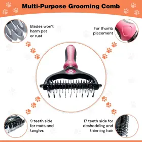 691959177372 PRET LIVELY Pet Hair Dematting Tool Mats Rake #3