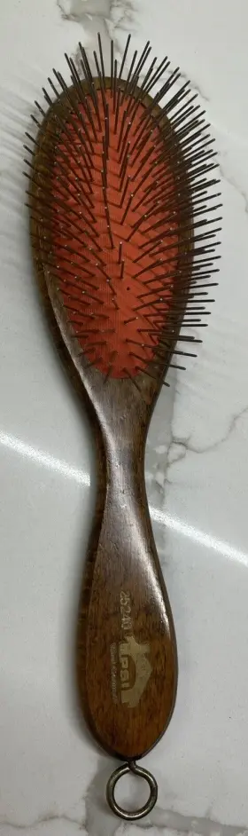 25240 DOG Pin Brush Wooden Handle West