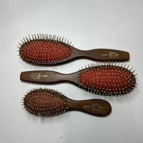 25407 DOG Pin Brush Wood Handle