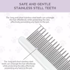 710436739916 PUIUISOUL Detangling Pet Comb Dog Cat #2