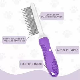 710436739916 PUIUISOUL Detangling Pet Comb Dog Cat #3