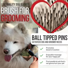 20504 PUP Slicker Brush Dogs Coated Pins Removes Dood #2