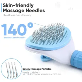 710946701748 PUPTILY Cat Brush Cleaning Slicker Release Dog #2
