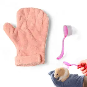 PET54-PINK-200924 PURRRFECTIONPET Hamster Calming Bite Gloves