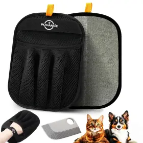 UG5369BLK PUVANCE Pet Hair Removal Glove Cats Dogs Tpr Finge