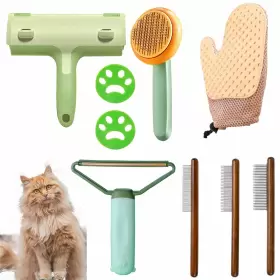 734814427080 QCXMM Cat Brush Cleaning Slicker Haired Dogs
