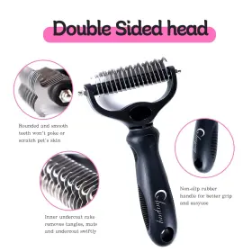 206866943100 QHAPAQ Cat Hair Removal Brush Dog Tool Pet #3