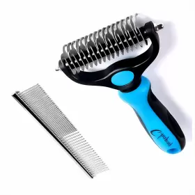 206866945760 QHAPAQ Pet Brush Comb Double Hair Undercoat