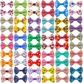 313046725753 QINGHAN Dog Hair Bows Puppy Clips Pet Doggy