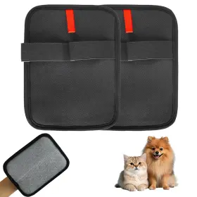 FC188A QIYUDA Pet Hair Remover Glove Double Dog Cat
