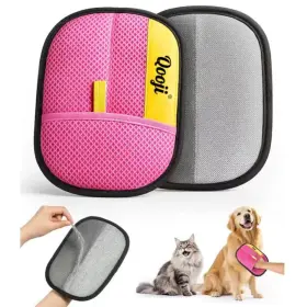 Qooji 754297285571 Pro Pet Hair Remover Glove Reusable Electrostatic Fur Cleaning Mitt For Dogs