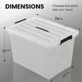 91QT QRINNOVATIONS Tote Stackable Storage Latching Lid Pack #2