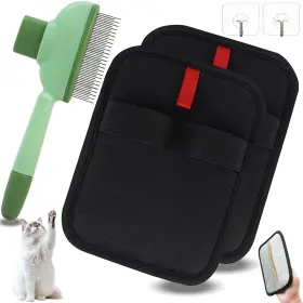 KS001 QTOETUII Pet Hair Removal Glove Magic Brush Cat Comb
