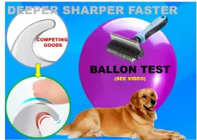 761882371304 QUALIALL Deshedder Brush Dogs Safe Pro Shedding #2