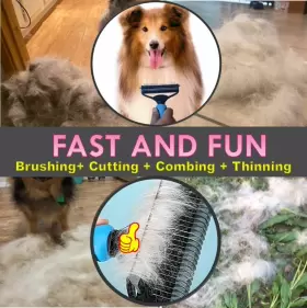 761882371304 QUALIALL Deshedder Brush Dogs Safe Pro Shedding #3