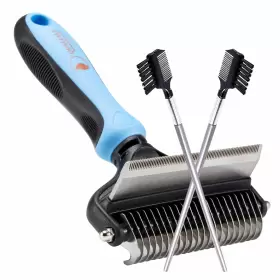 761882371304 QUALIALL Deshedder Brush Dogs Safe Pro Shedding