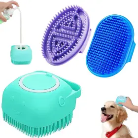 735994023460 QUBCCUM Dog Bath Brush Shampoo Scrubber Slipping
