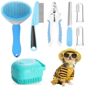 735994023583 QUBCCUM Pet Cleaning Brush Shedding Nail Clipper