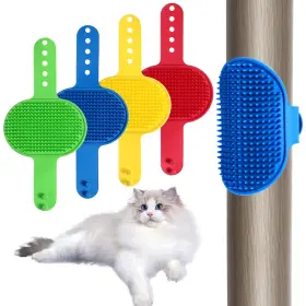 655112 QUILAX Wall Cat Groomer Brush Silicone Corner