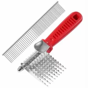 706238574756 QUMY Dog Comb Pet Rake Trimmer Steel