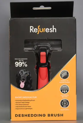 358540000211 REFURESH Deshedding Slicker Brush Hair Dogs Cats