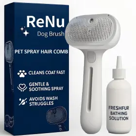 705353674754 RENU DOG BRUSH Fur Shower Cleaning Steamy Pet
