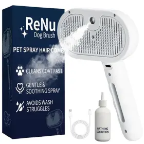I7-MJRW-1894 RENU DOG BRUSH Fur Shower Cleaning Pet Spray