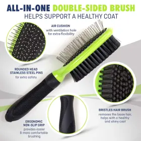 085002294374 REXIPETS Dog Cat Brush Comb Pet Set Double Desh #2