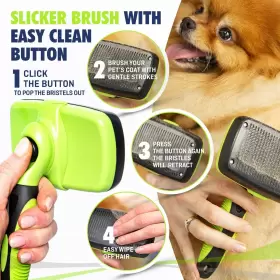 850022943768 REXIPETS Cleaning Slicker Brush Dogs Cats Pets #2