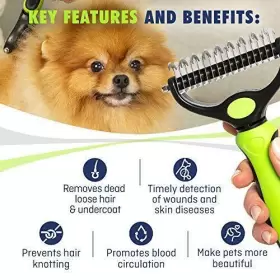 850022943775 REXIPETS Pet Dematting Set Undercoat Rake Comb #3