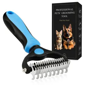 198168958582 RIGHT THINGS Dog Brush Shedding Dematting Rake
