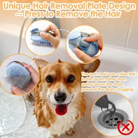 726084681781 RLUCKLYN Dog Scrubber Bath Deshedding Hair Brush #3