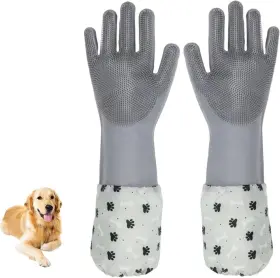 ROB-DBS-01 ROBATUN Dog Washing Gloves Sleeved Pet Heat