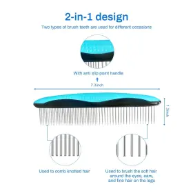 671891697015 ROPO Dog Comb Pet Cat Removing Matted Fur Proper #3