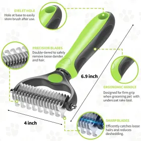 794969248947 ROPO Dog Brush Comb Undercoat Rake #2