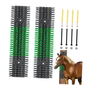 Rouisxue 674519882619 Livestock Scratch Brush For Cattle Horses Goats Cow Durable 2pcs Gray