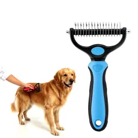 Rovia 445047020025 Deshedding Brush For Dogs And Cats Undercoat Rake Pet Long Hair - Dem