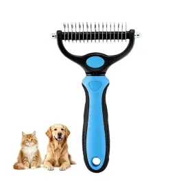 Rovia 6a19e132907eebc3decec463 Dematting Comb For Dogs And Cats Undercoat Rake Pet Brush Long Hair