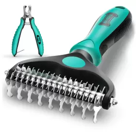 313023896841 N RUFFUS Ruff Ftn Dog Brush Shedding Double Rake