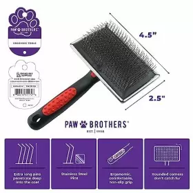 638412311706 RYANS PET SUPPLIES Paw Brothers Pin Flat Slicker #3